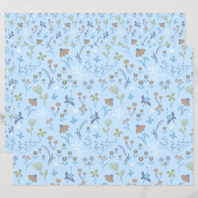 Meadow Flowers Blue (Fram/baksida)