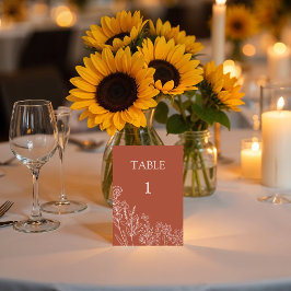 Meadow Flowers Bröllop Bordsnummer Card