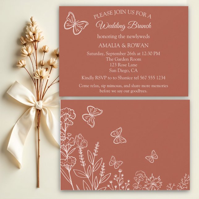 Meadow Flowers Bröllop Brunch Inbjudningar (Skapare uppladdad)