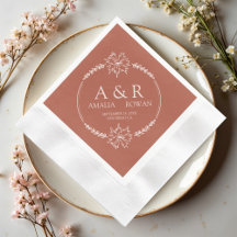 Meadow Flowers Bröllop Monogram Namn