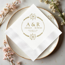Meadow Flowers Bröllop Monogram Namn