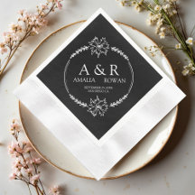 Meadow Flowers Bröllop Monogram Namn