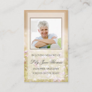 Meadow Funeral Prayer Cards   I lagringsminne Visitkort