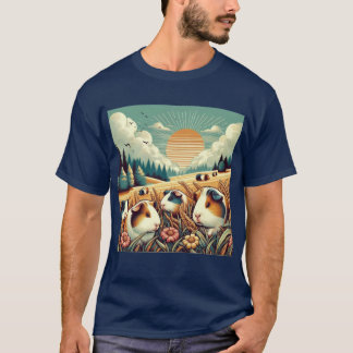 Meadow Grazing Guinea Grisar T Shirt