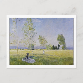 Meadow in Summer at Bezons by Monet Vykort
