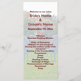 Meadow Kärlek - Hösten Träd Bröllop Program