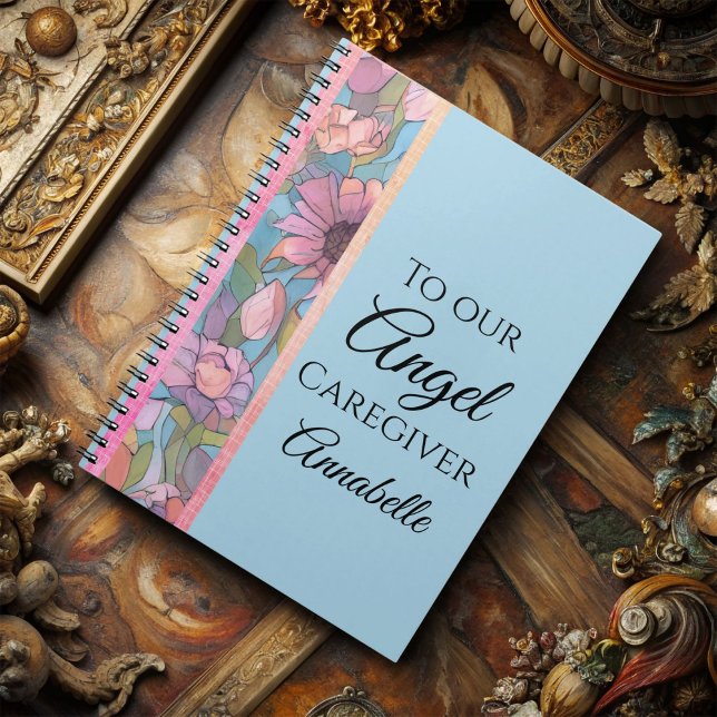 Meadow Lane Blommigt Caregiver Spiral-fotnotsbok f Anteckningsbok (Skapare uppladdad)