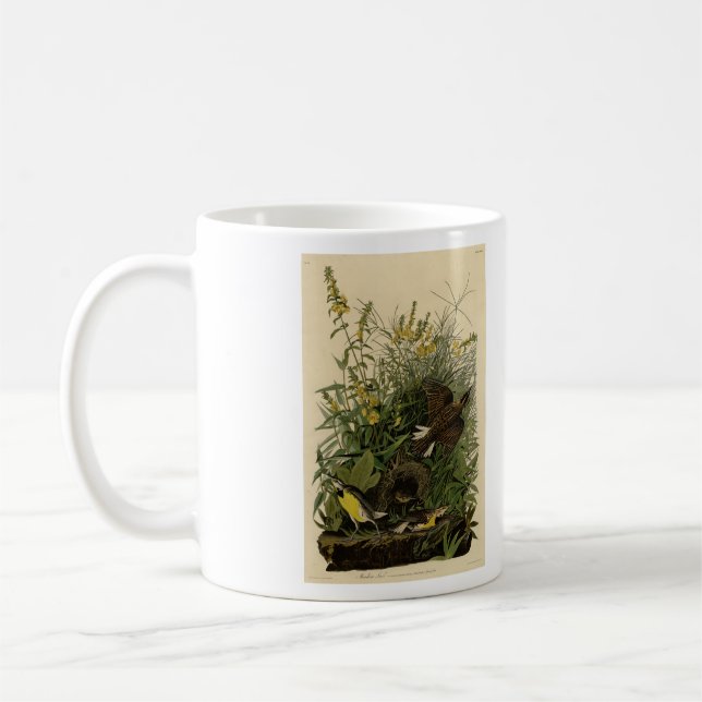 Meadow Lark från Audubon's Birds of America Kaffemugg (Vänster)