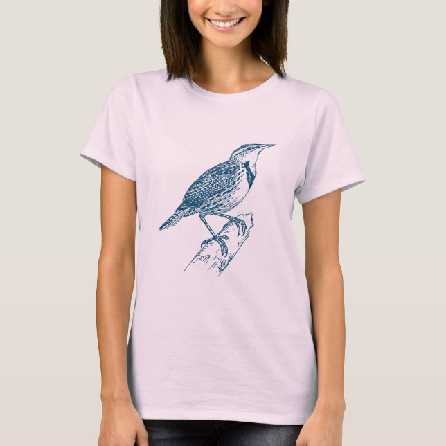 Meadow Lark - Ocean Blue T Shirt (Framsida)