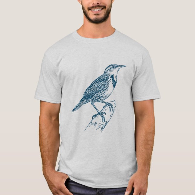 Meadow Lark - Ocean Blue T Shirt (Framsida)