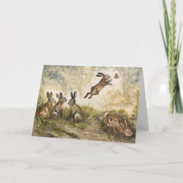 Meadow Matchup Playful Hares in a Meadow  Kort