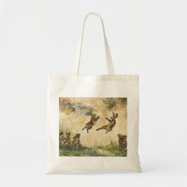 Meadow Matchup Playful Hares in a Meadow Tygkasse