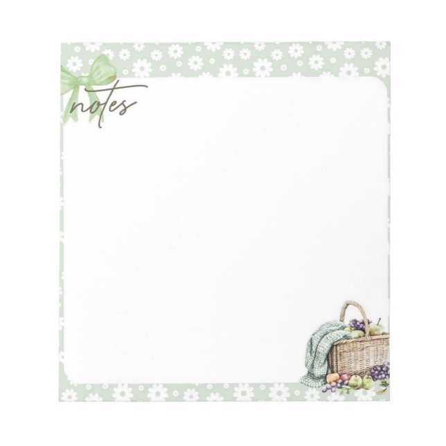 Meadow Mornings: Cottage Picnic Notes Collection Anteckningsblock (Framsida)