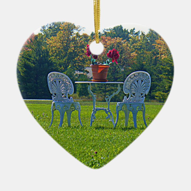 Meadow of Kärlek Julgransprydnad Keramik (Framsidan)