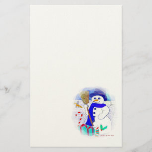 Meadow Snögubbe Brevpapper