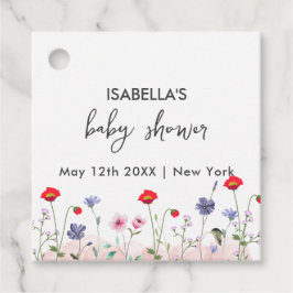 Meadow Summer WildblomBaby Shower Gåvor Etiketter