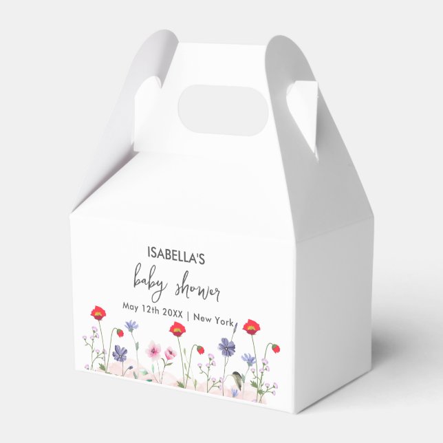 Meadow Summer WildblomBaby Shower Presentaskar (Framsidan Sidan)