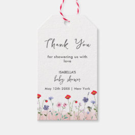 Meadow Summer WildblomBaby Shower Presentetikett