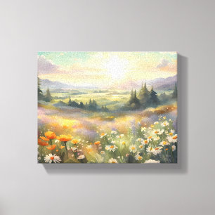 Meadow vid Sunrise Canvastryck