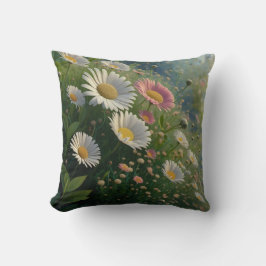 Meadow Whispers: Daisy Symphony in Bloom Kudde