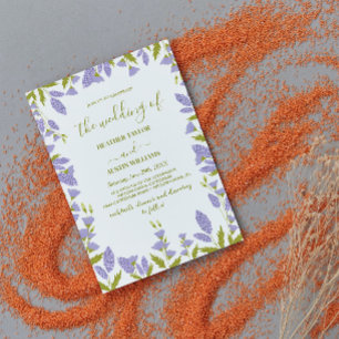 Meadow Wildblomma Botanical Bröllop Inbjudningar