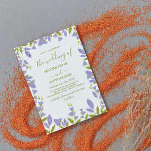 Meadow Wildblomma Botanical Bröllop Inbjudningar