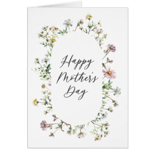 Meadow Wildblomma Mors dag Hälsningskort