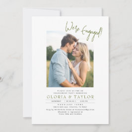 Meadow WildblommBoho Förlovningsfest Photo Inbjudningar