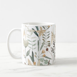 Meadow Wildblommor: Watercolor Charm. Kaffemugg