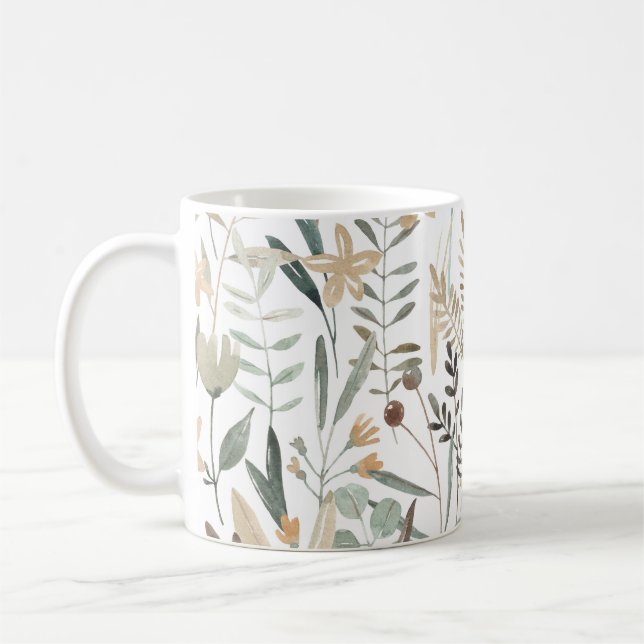 Meadow Wildblommor: Watercolor Charm. Kaffemugg (Vänster)