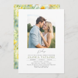 Meadow WildblommSummer Boho Möhippa Photo Inbjudningar