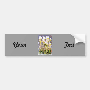 Meadowgullt Vild Blommor och din text Bildekal