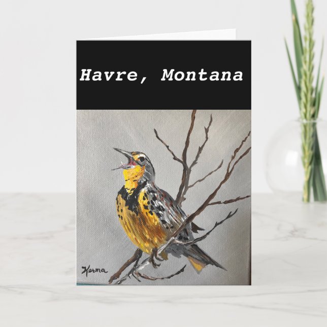 Meadowlark kort - Havre, Montana (Framsida)