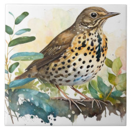 Meadowlark på en solid vit bakgrund på Gren Kakelplatta