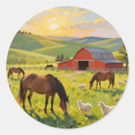 Meadowlight Morning -  Runt Klistermärke