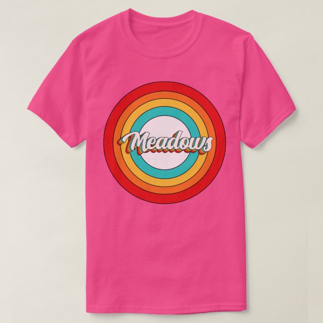 Meadows Namn Shirt Vintage Meadows Circle T (Design framsida)