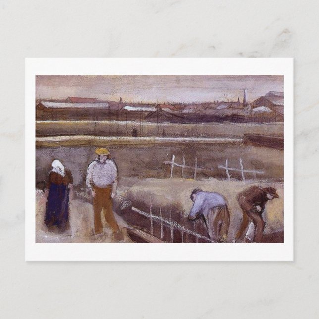 Meadows nära Rijswijk Van Gogh Fine Art Vykort (Framsida)