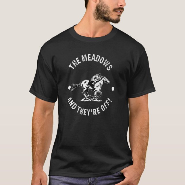Meadows Racetrack Horse Tävla Racer Equestria T Shirt (Framsida)