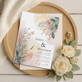 Meadows Watercolor Wedding Invitation Inbjudningar