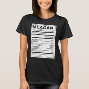 Meagan Nutrition Information Problem med att lösa T Shirt