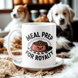 Meal Prep for Royalty | Dog & Cat Humor Design Kaffemugg
