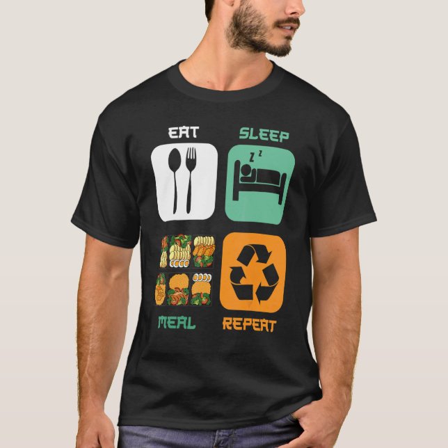 Meal Prep Ideas Viktförlust Fitness Container Reci T Shirt (Framsida)