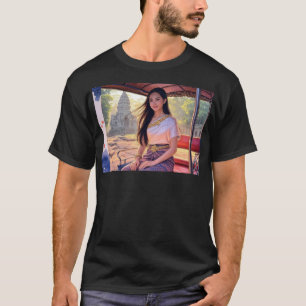 Mealea Rides Self-Driving Tuk Tuk at Ta Prohm V T Shirt
