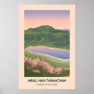 Meall Nan Tarmachan Munros i Skottland Resa Poster