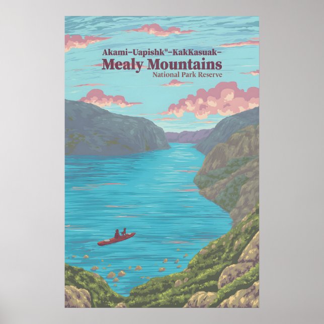 Mealy Mountains nationalparksreservat Kanada Poster (Framsidan)