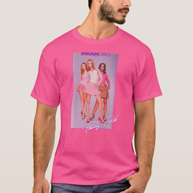 Mean Girls Totally Fetch Grupp Retro Foto T Shirt (Framsida)