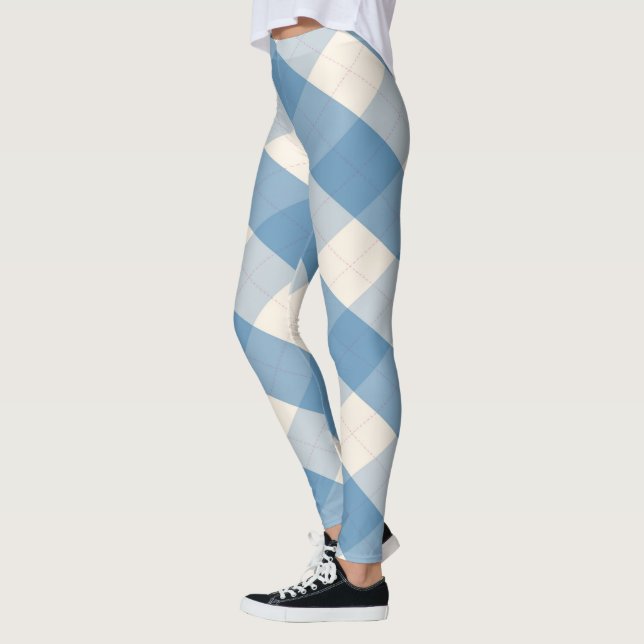 MeanClique Argyle Blue Leggings (Vänster)