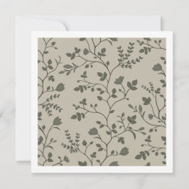 Meandering Florals Gentle Earthy Botanicals Card Anteckningskort