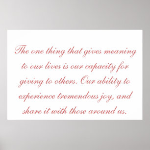 meaning of life poster