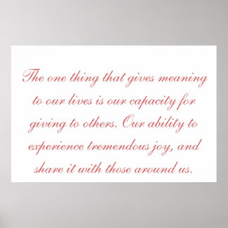 meaning of life poster